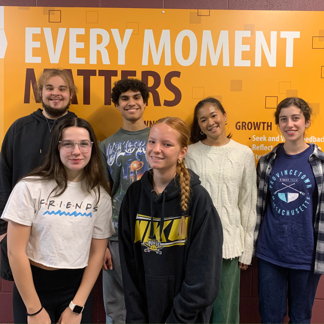 The six teen ambassadors pose in a group photo